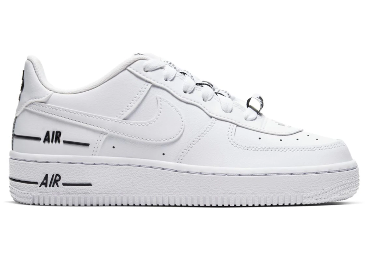 how to use frequently Mind Nike Air Force 1 LV8 3 White Black (GS) - CJ4092-100
