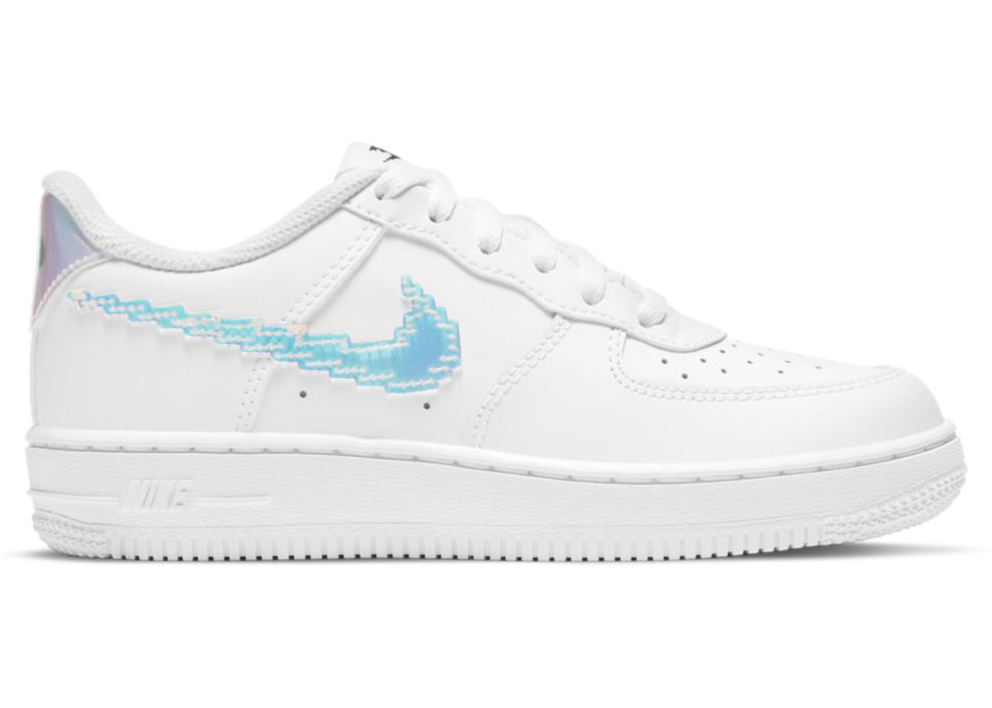 White air force outlet 1 with colored swoosh