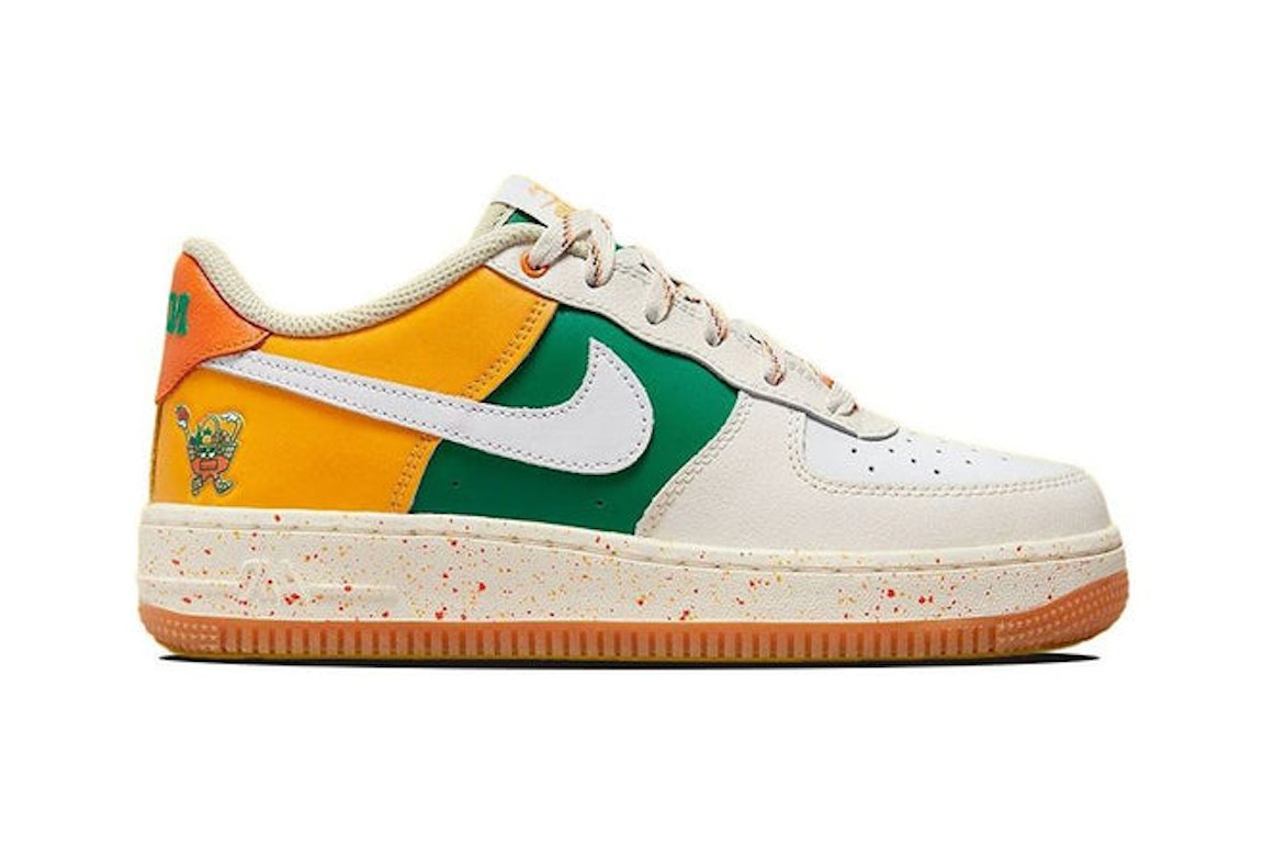 Pre-owned Nike Air Force 1 Lv8 Fruit Basket (gs) In Sail/green/yellow-orange