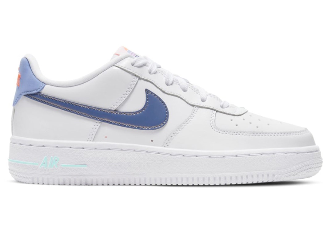 Pre-owned Nike Air Force 1 Low Lv8 White Dark Purple (gs) In White/light Thistle/copa