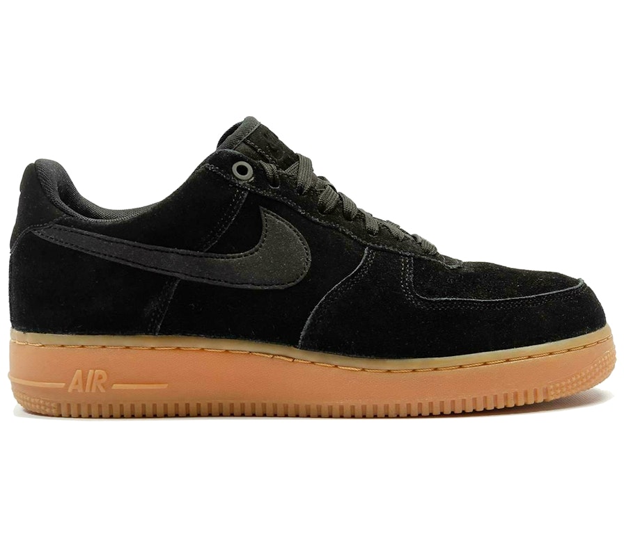 Pre-owned Nike Air Force 1 Low '07 Black Suede Gum In Black/black/gum Medium Brown