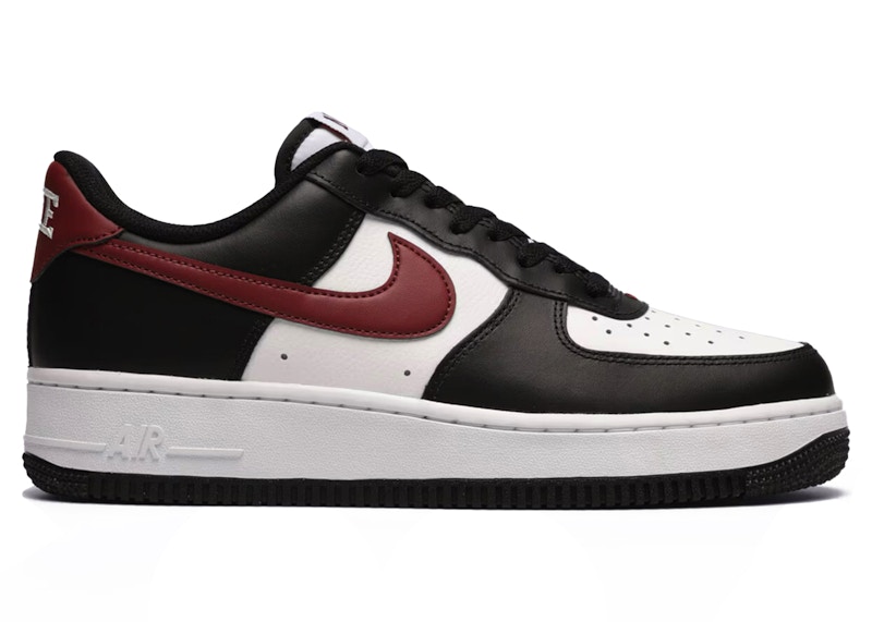 Nike Air Force 1 Low 07 Negro Blanco Oscuro Team Rojo Hombre FZ4615 001 US