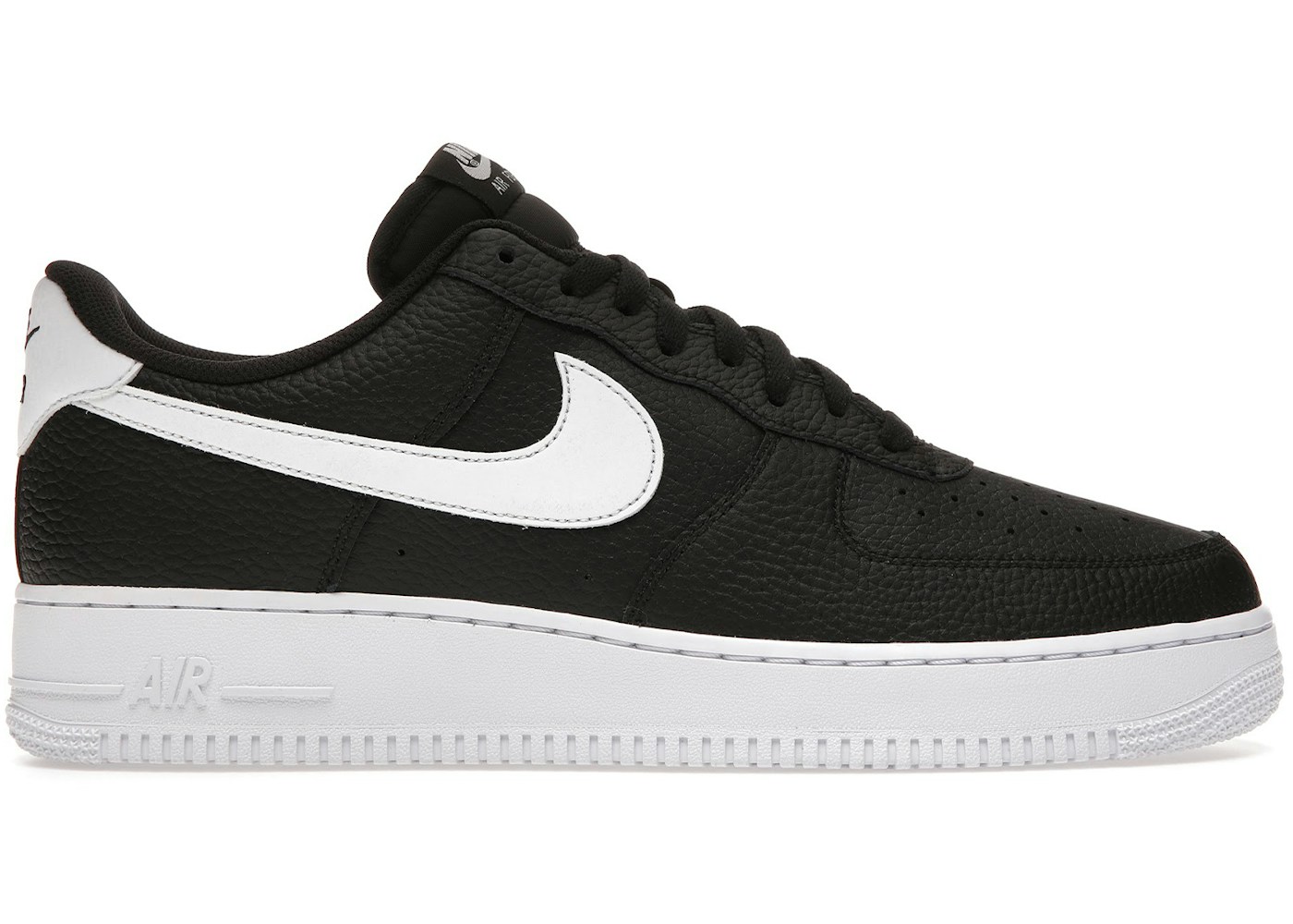 Nike Air Force 1 Low 07 Black White Pebbled Leather - CT2302-002