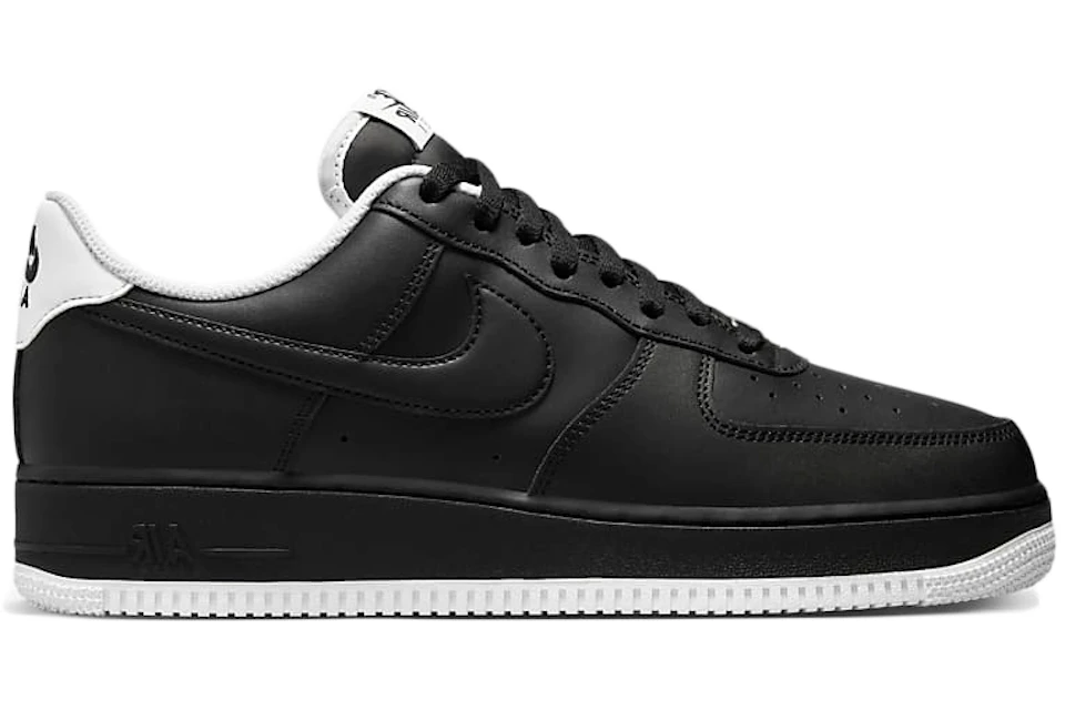 Nike Air Force 1 Low '07 Black White Sole - Dh7561-001 - Us