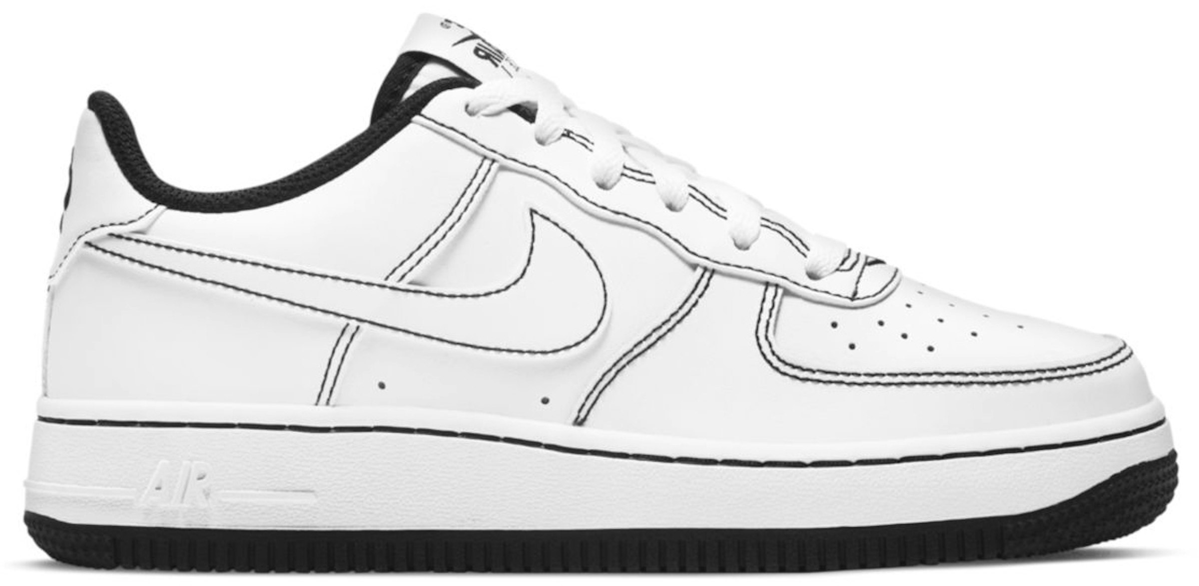 Air Force 1 Low 07 Contrast Stitch White Black (GS) Kids' - CW1575-104 - US