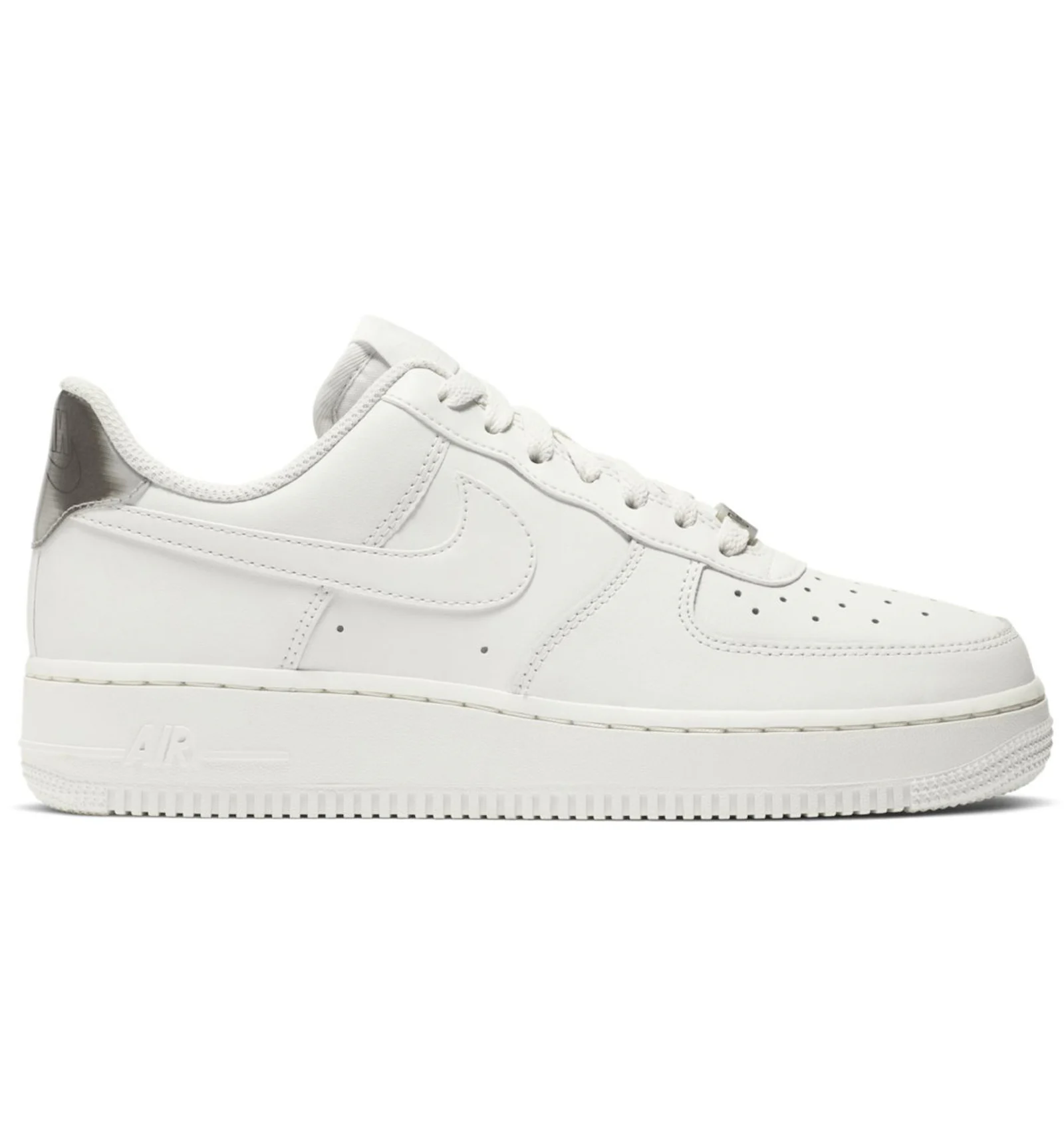 Nike air force 1 07 trainers white platinum tint game royal red Clearance