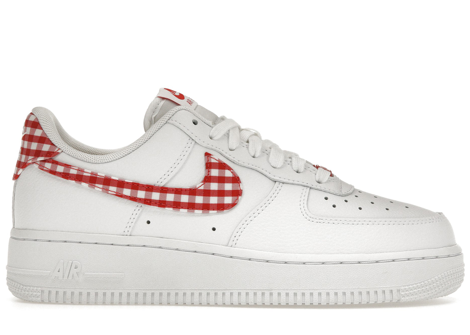 Nike Air Force 1 Low '07 Essential White Mystic Red Gingham (Women's)