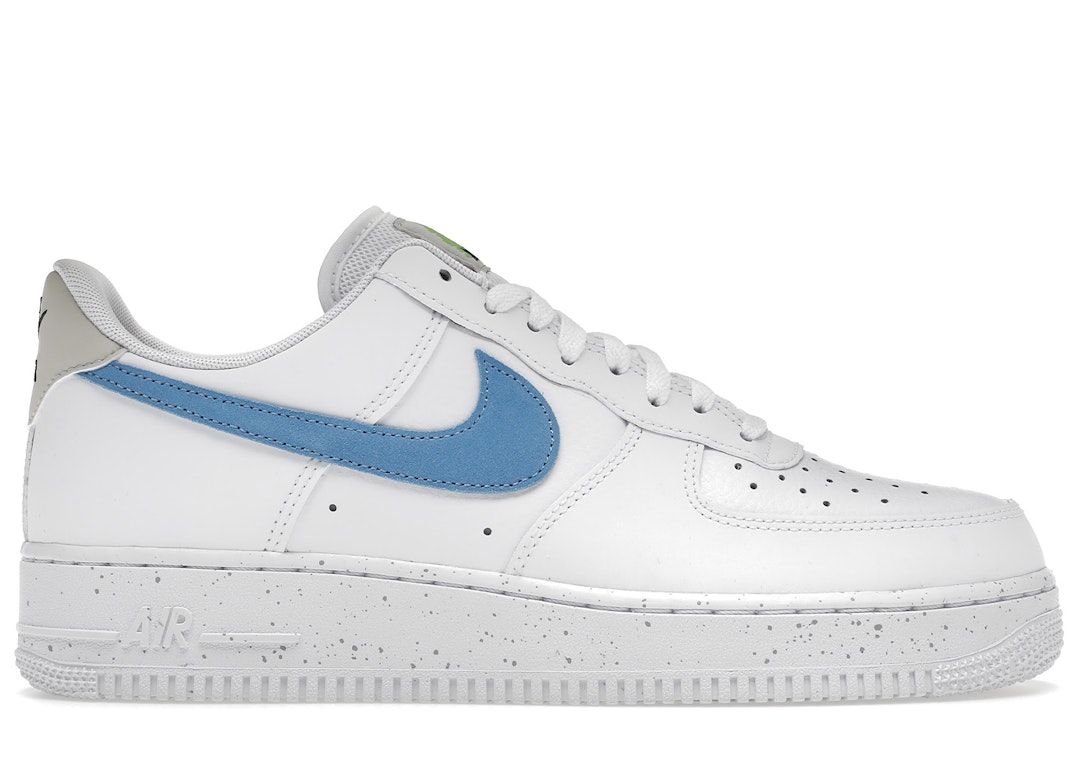 Pre-owned Nike Air Force 1 Low '07 Evergreen University Blue In White/chlorophyll/light Bone
