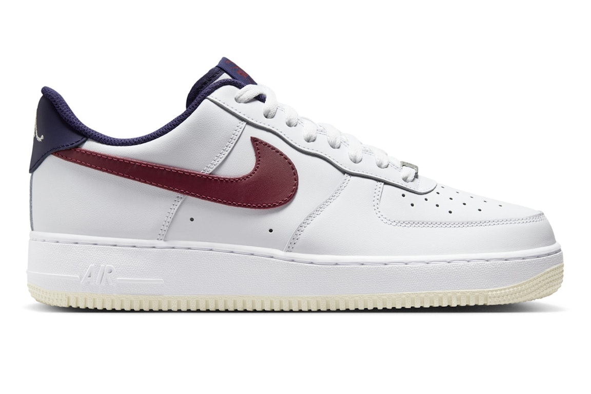 Pre-owned Nike Air Force 1 Low '07 From  To You Team Red Navy In White/white/polar
