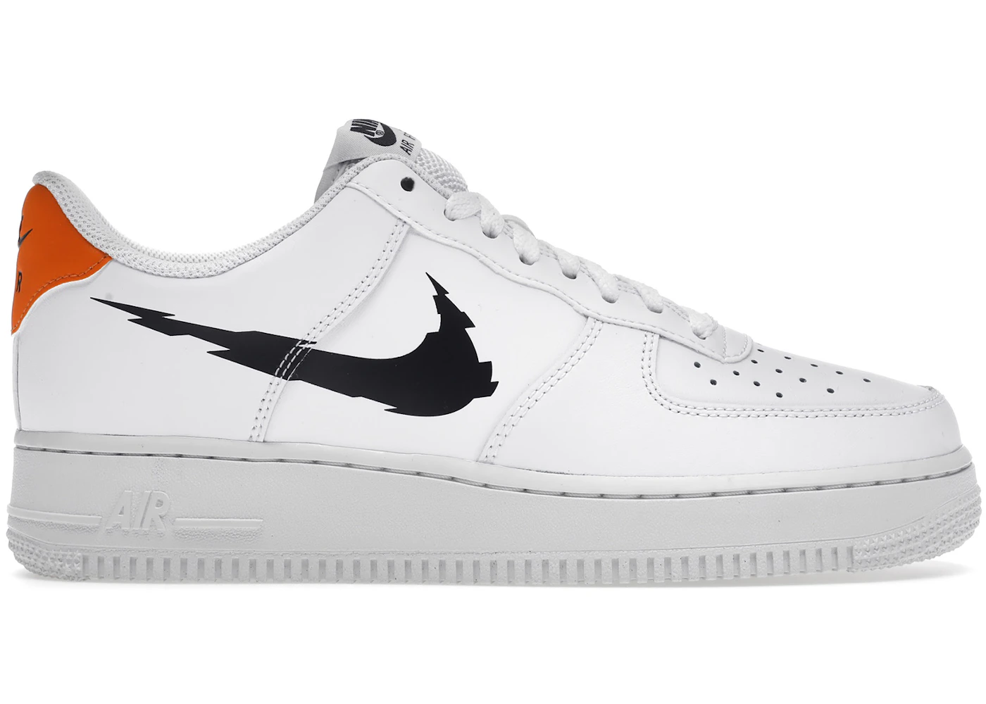 Nike Air Force Low '07 Glitch Swoosh White Orange Men's DV6483