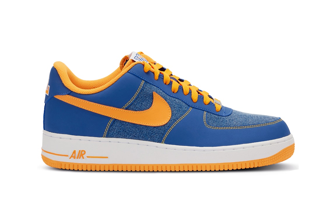 Pre-owned Nike Air Force 1 Low '07 Jeremy Lin Pe In Storm Blue/vivid Orange/white