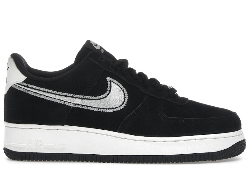 Nike Air Force 1 Low '07 LV8 Black Sail Embroidered Swoosh