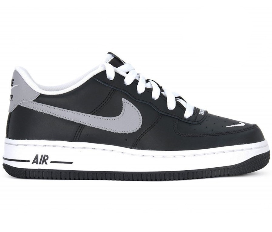Pre-owned Nike Air Force 1 Low '07 Lv8 Black Wolf Grey (gs) In Black/wolf Grey/white