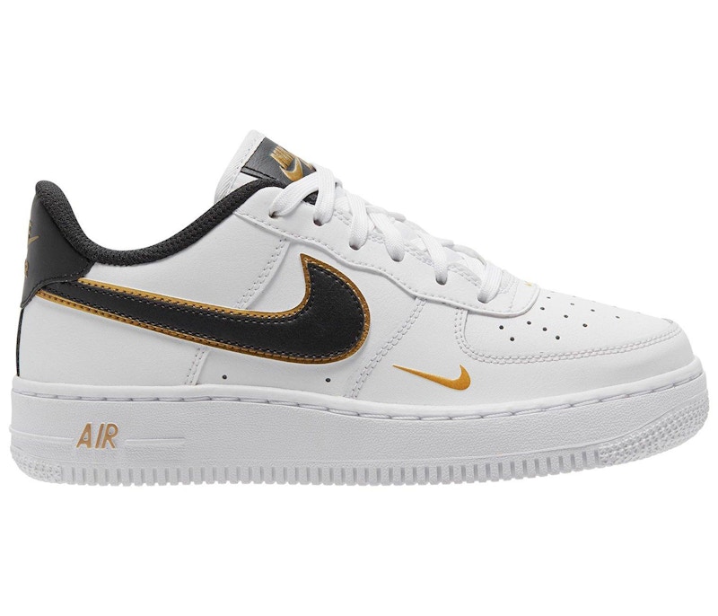 Nike air force shop 1 low gold swoosh