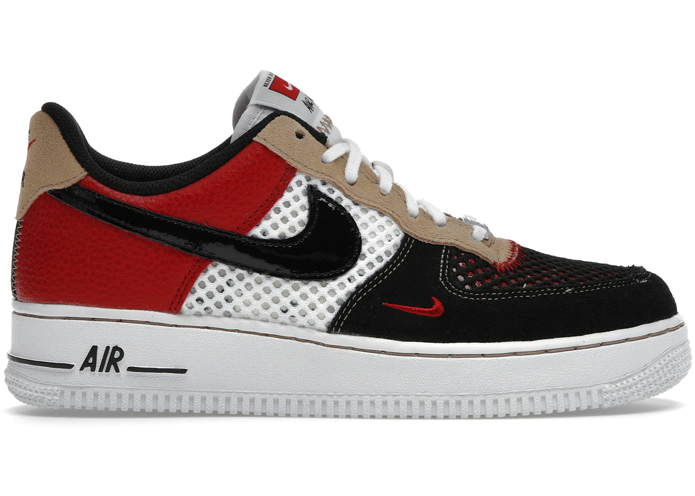 nike air force 1 black and red high top