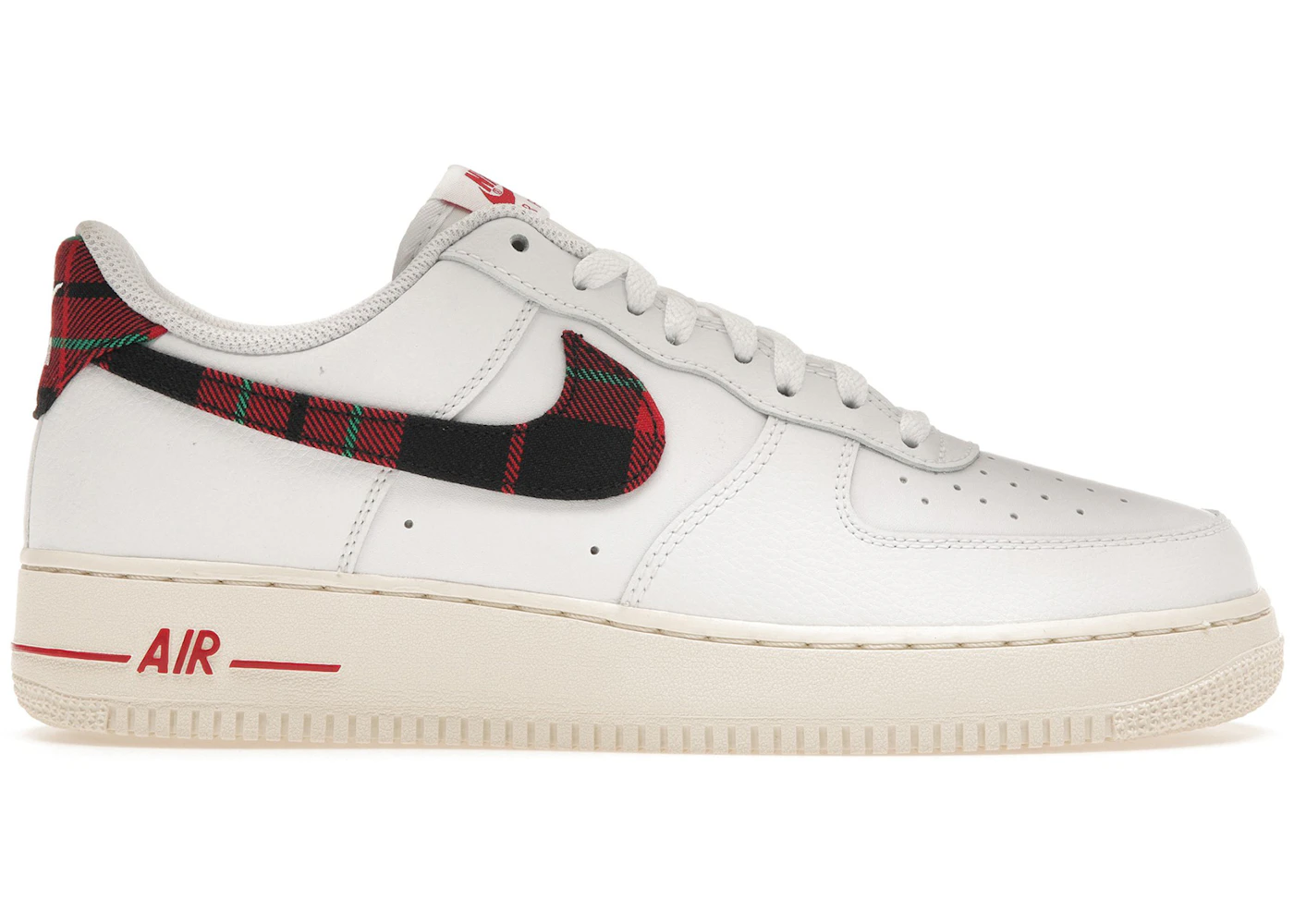 Nike Air Force Low '07 LV8 Tartan Plaid White University Red