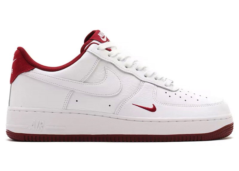 Nike air force 1 low 07 leather white team red deals