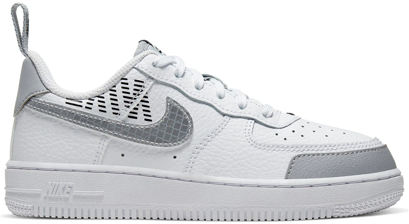 Nike Air Force 1 Low 07 LV8 White Wolf Grey Black (PS)