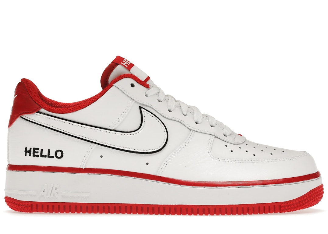 Pre-owned Nike Air Force 1 Low '07 Lx Hello In White/university Red/black