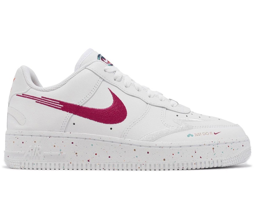 Pre-owned Nike Air Force 1 Low '07 Lx Leap High (women's) In White/white/safety Orange