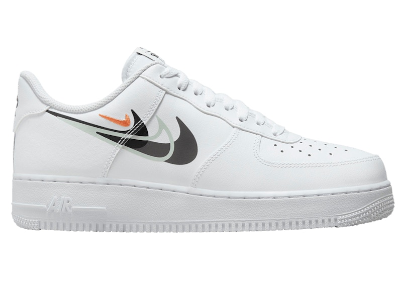 Nike air force 1 all black white swoosh online