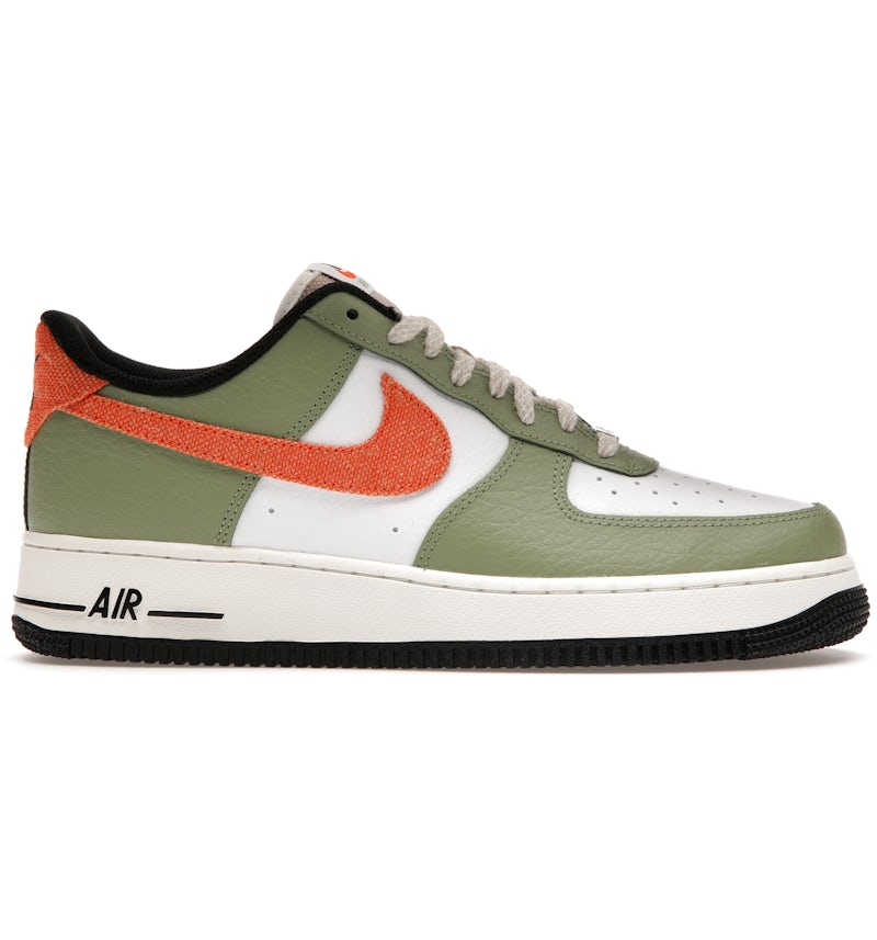 Nike Air Force Low '07 Oil Green Orange Men's FD0758-386 US