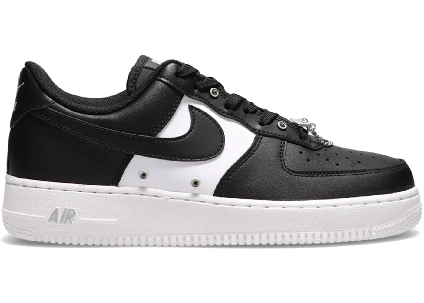 Nike Air Force Low '07 PRM Black White Metallic Silver Men's