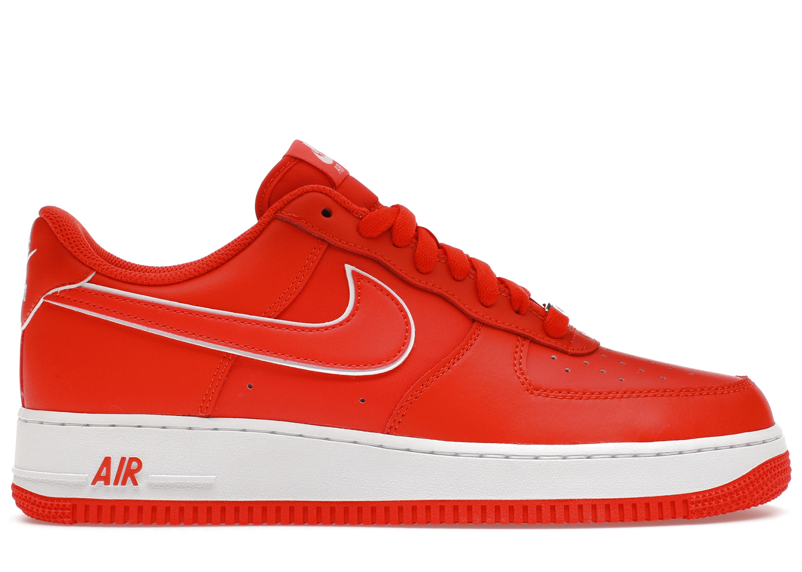 Nike Air Force1Low White and Picante Redメンズ