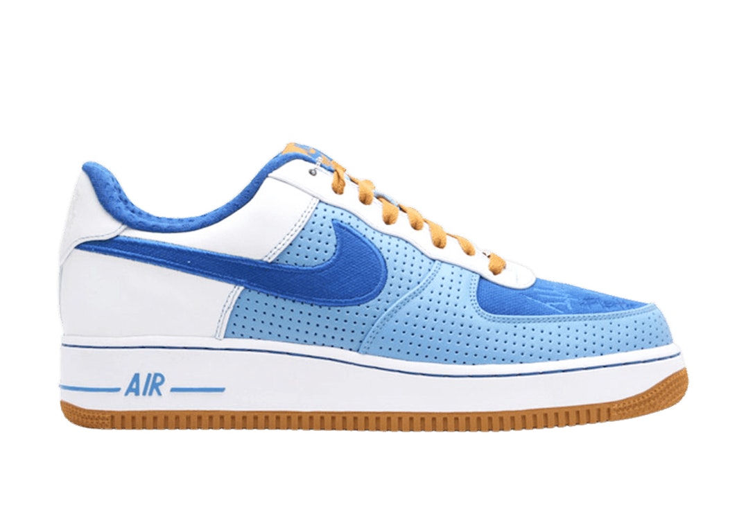 Pre-owned Nike Air Force 1 Low 07 Premium Perforated Light Blue In University Blue/varsity Royal-white-white
