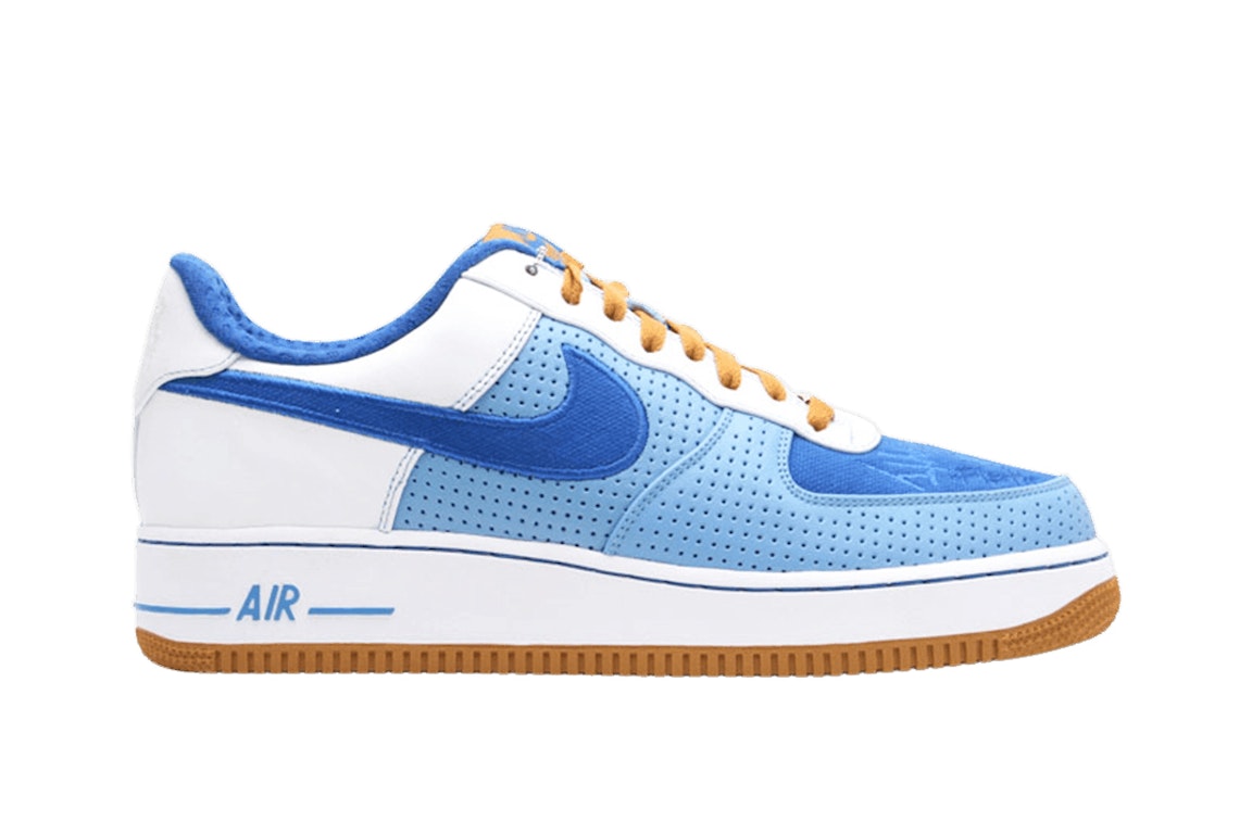 Pre-owned Nike Air Force 1 Low 07 Premium Perforated Light Blue In University Blue/varsity Royal-white-white