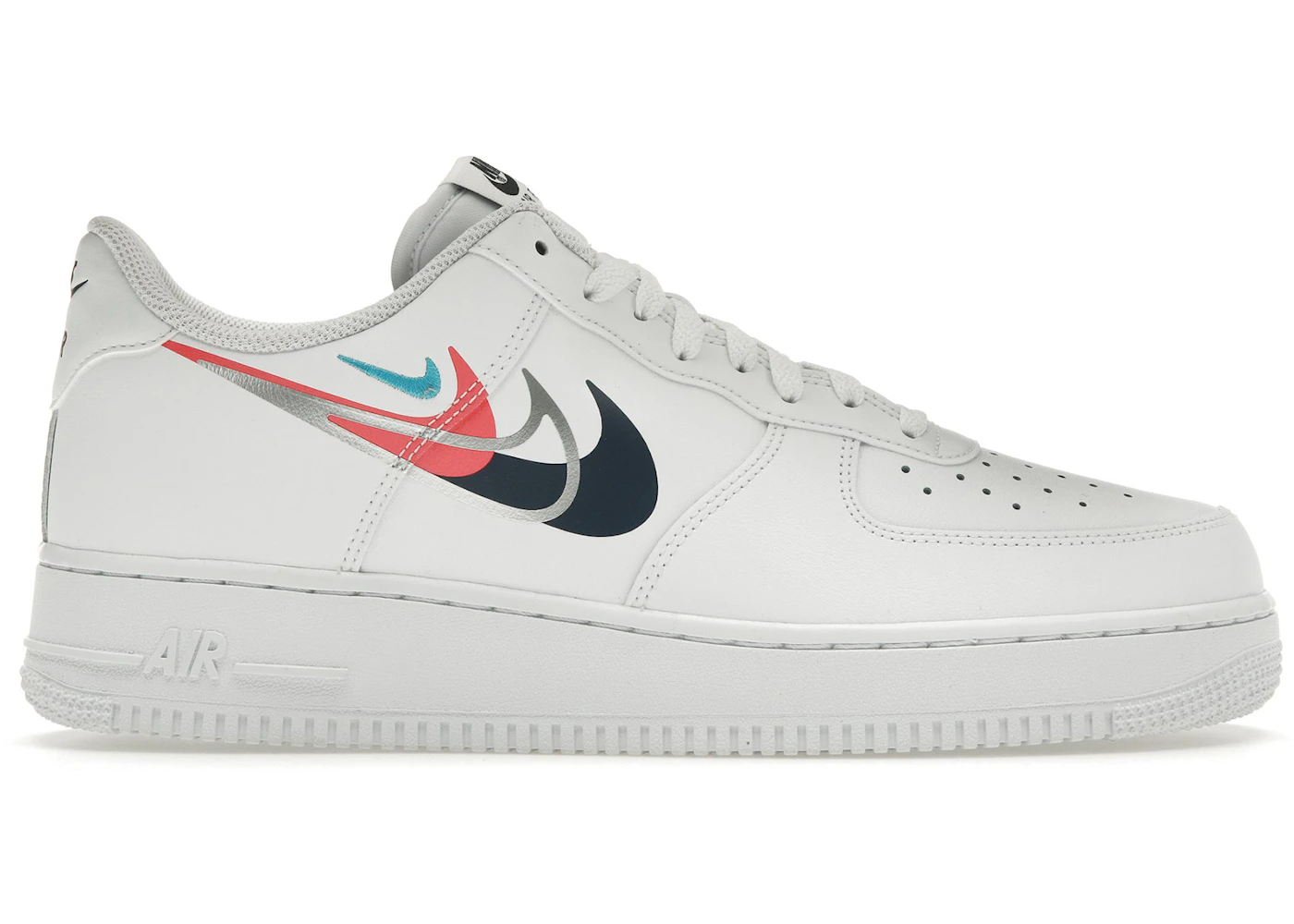 Nike Air Force Low '07 Quadruple Swoosh White Navy Crimson Men's