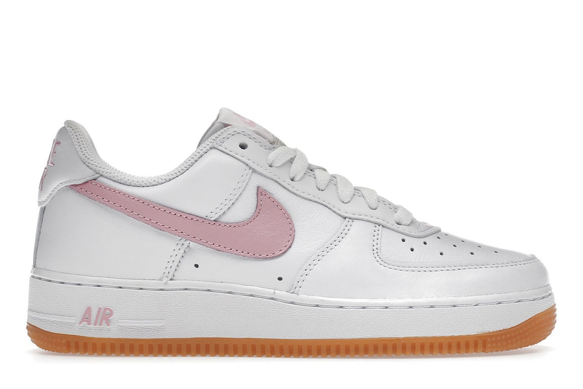Pre-owned Nike Air Force 1 Low '07 Retro Color Of The Month Pink Gum In White/pink-gum Yellow-metallic Gold