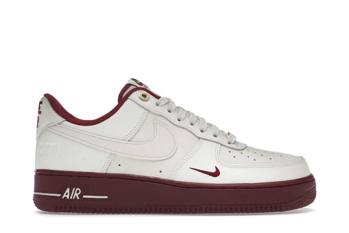 Pre-owned Nike Air Force 1 Low '07 Se 40th Anniversary Edition Sail Team Red (women's) In Sail/metallic Gold/black