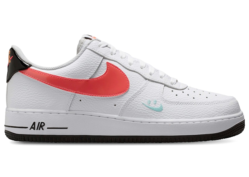Nike Air Force 1 Low '07 Smiley Swoosh White Black Flash Crimson