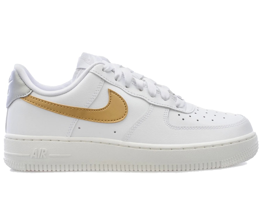Pre-owned Nike Air Force 1 Low '07 White Metallic Gold (women's) In White/metallic Gold