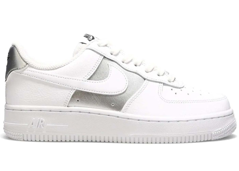 air force 1 white metallic