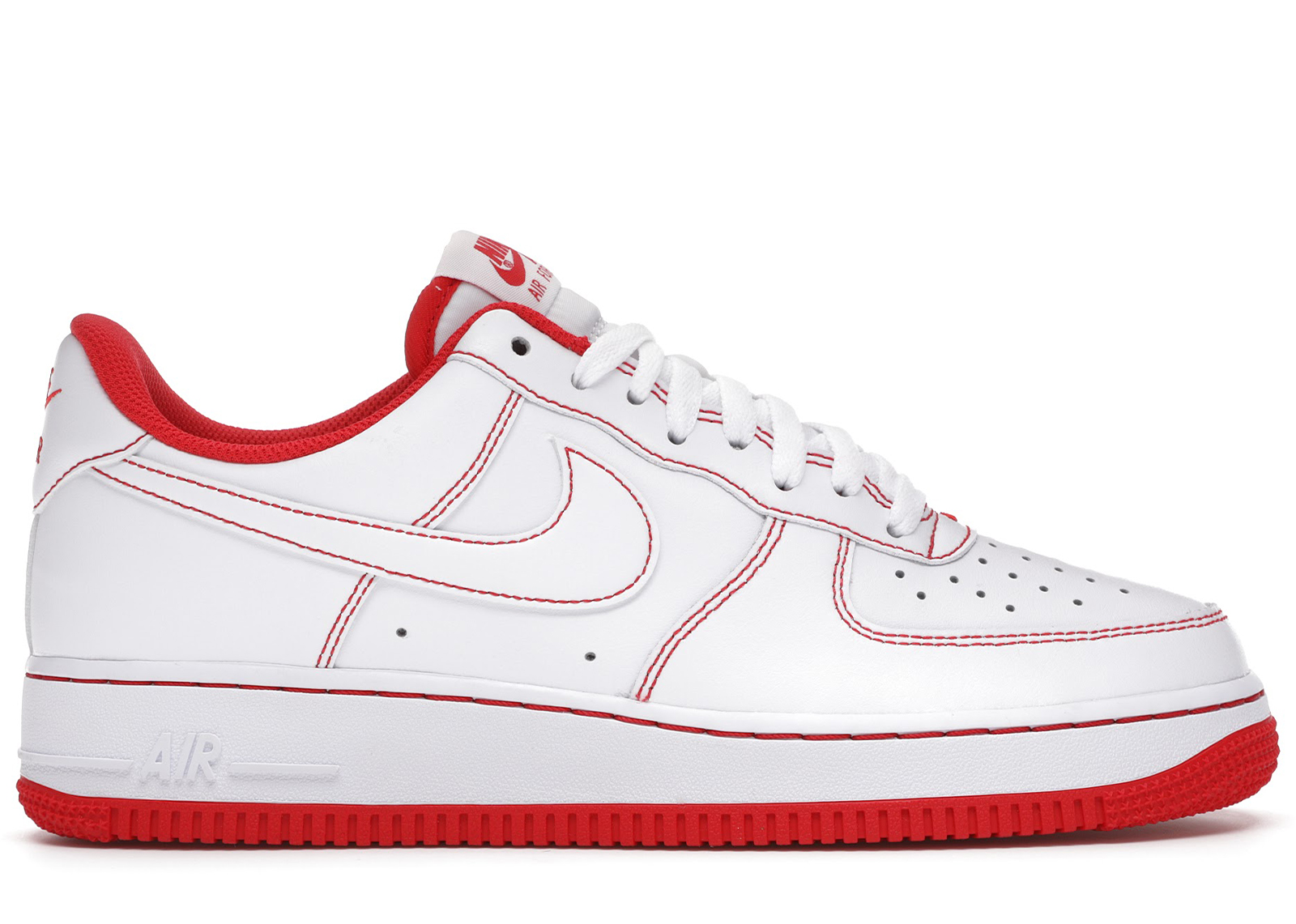 mens nike air force 1 low white and red
