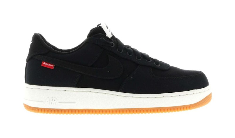 supreme x nike air force 1 low black