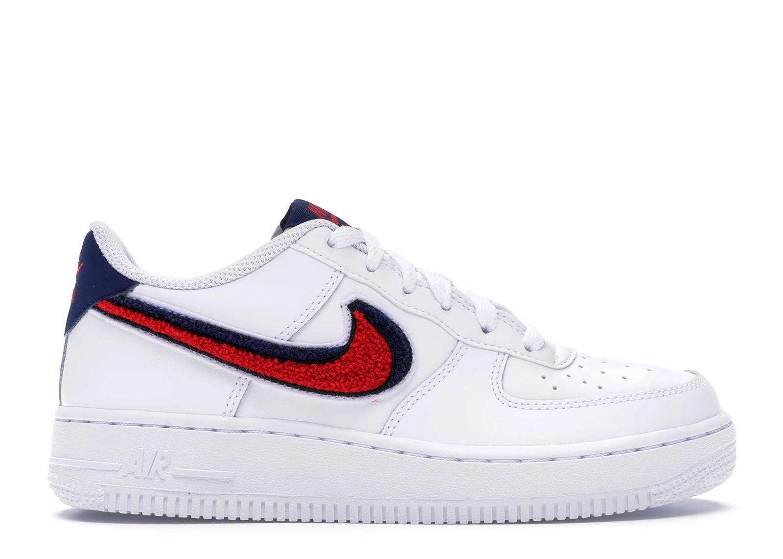 Nike Air Force 1 Low 3D Chenille Swoosh USA (GS) - AO3620-101