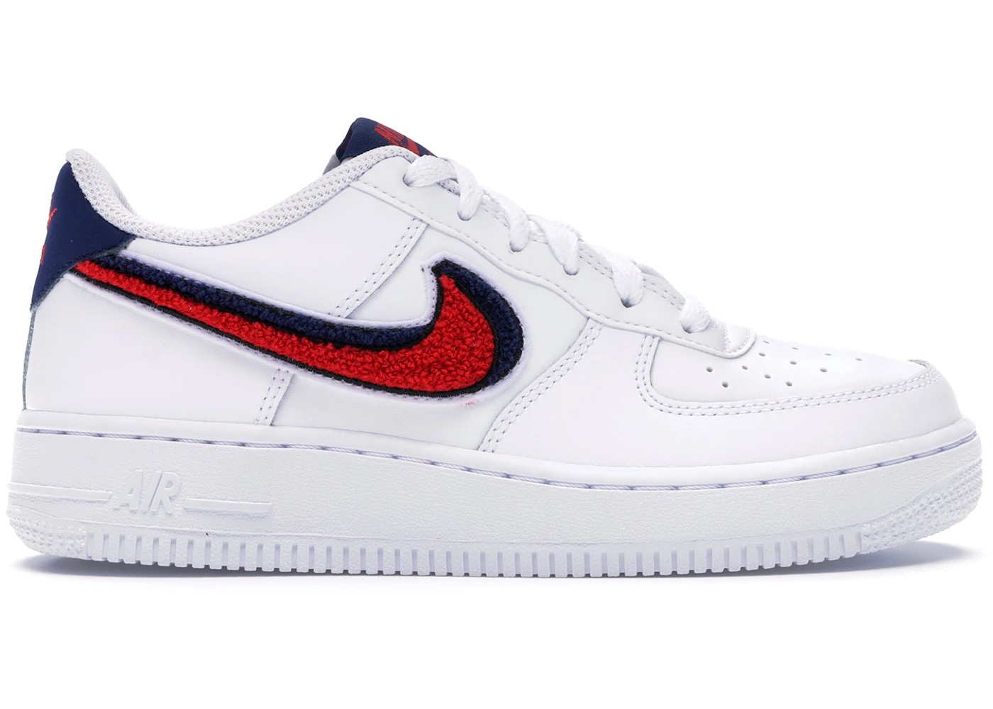 Nike air force 1 chenille swoosh white Outlet