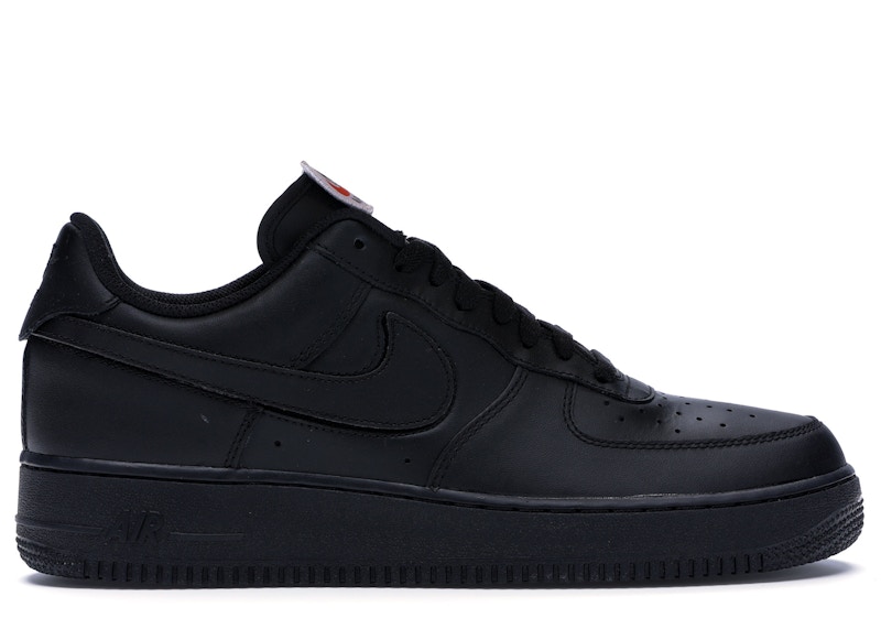 nike air force 1 black with white tick