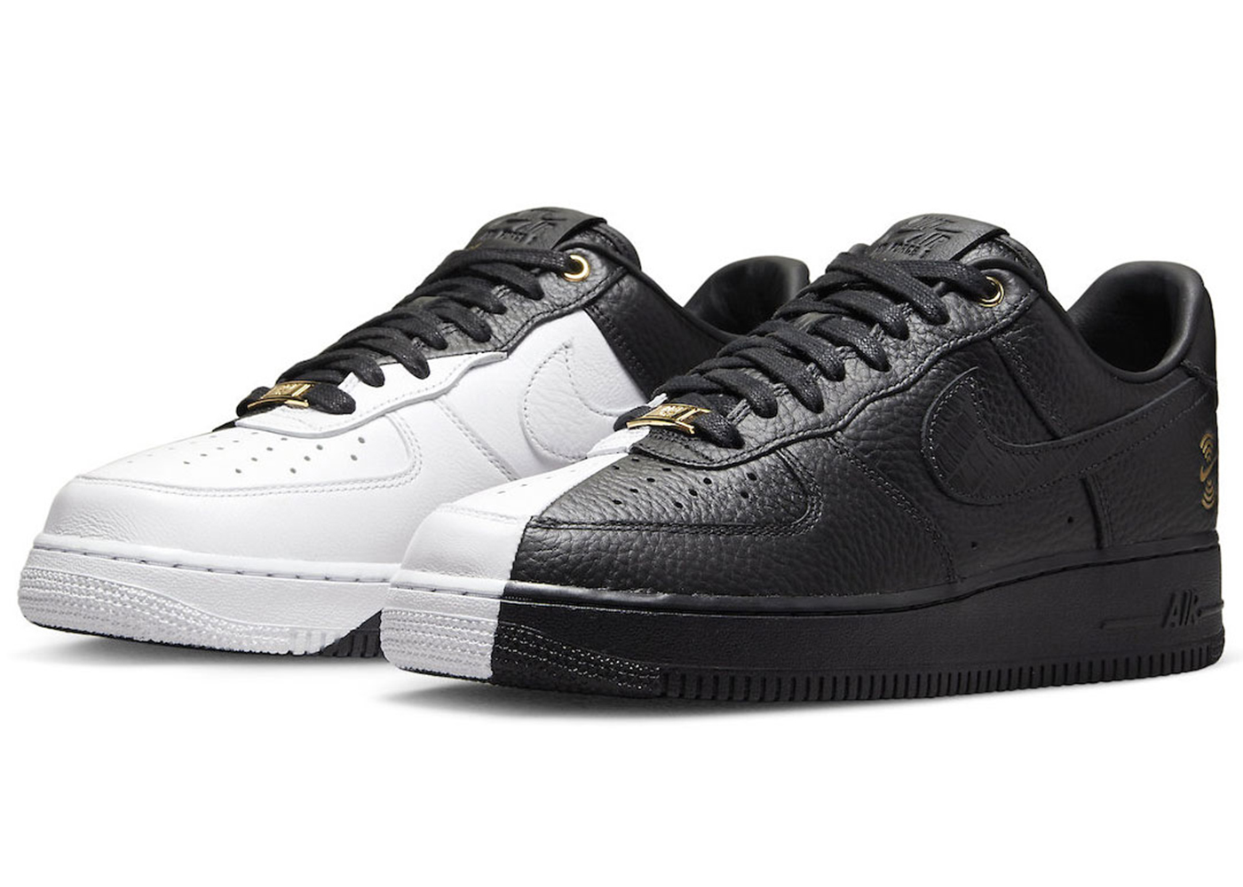 Pre-owned Nike Air Force 1 Low 40th Anniversary Edition Split Black White  In Black/white | ModeSens