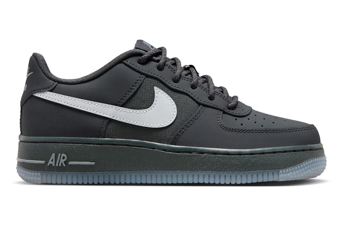Pre-owned Nike Air Force 1 Low Anthracite Reflective Silver (gs) In Anthracite/cool Grey/reflect Silver