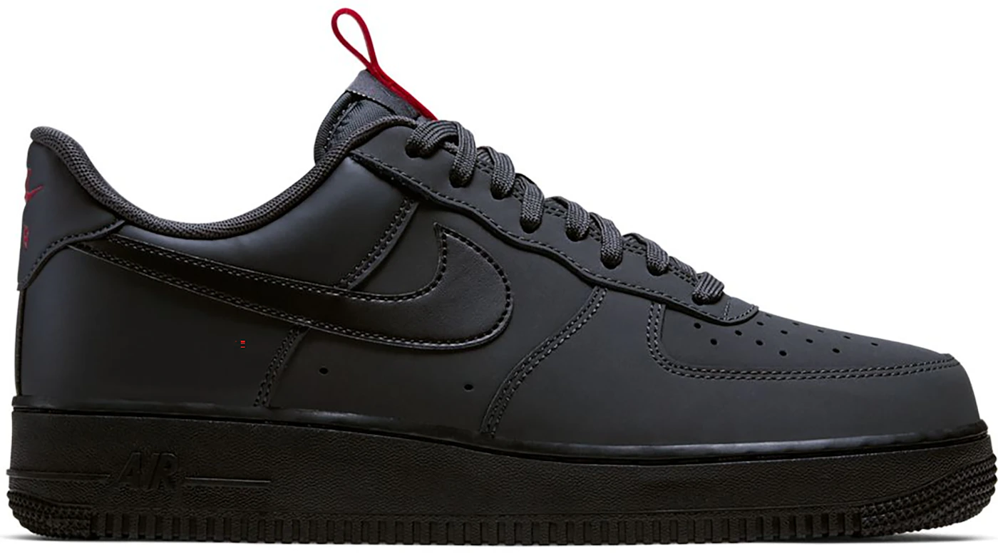 Nike Mens Air Force 1 - ANTHRACITE-UNIVERSITY Red-Black -Size - 10.5