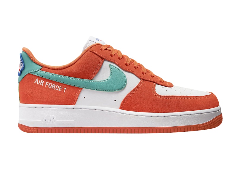 Orange nike air hot sale force ones