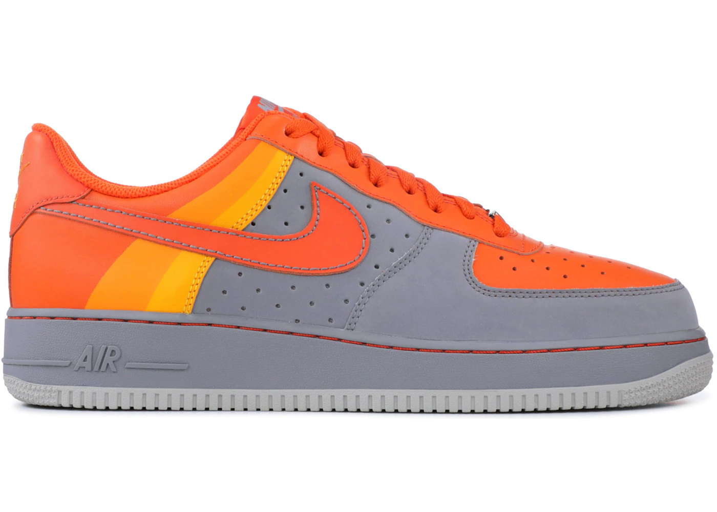 Orange and grey air force ones outlet