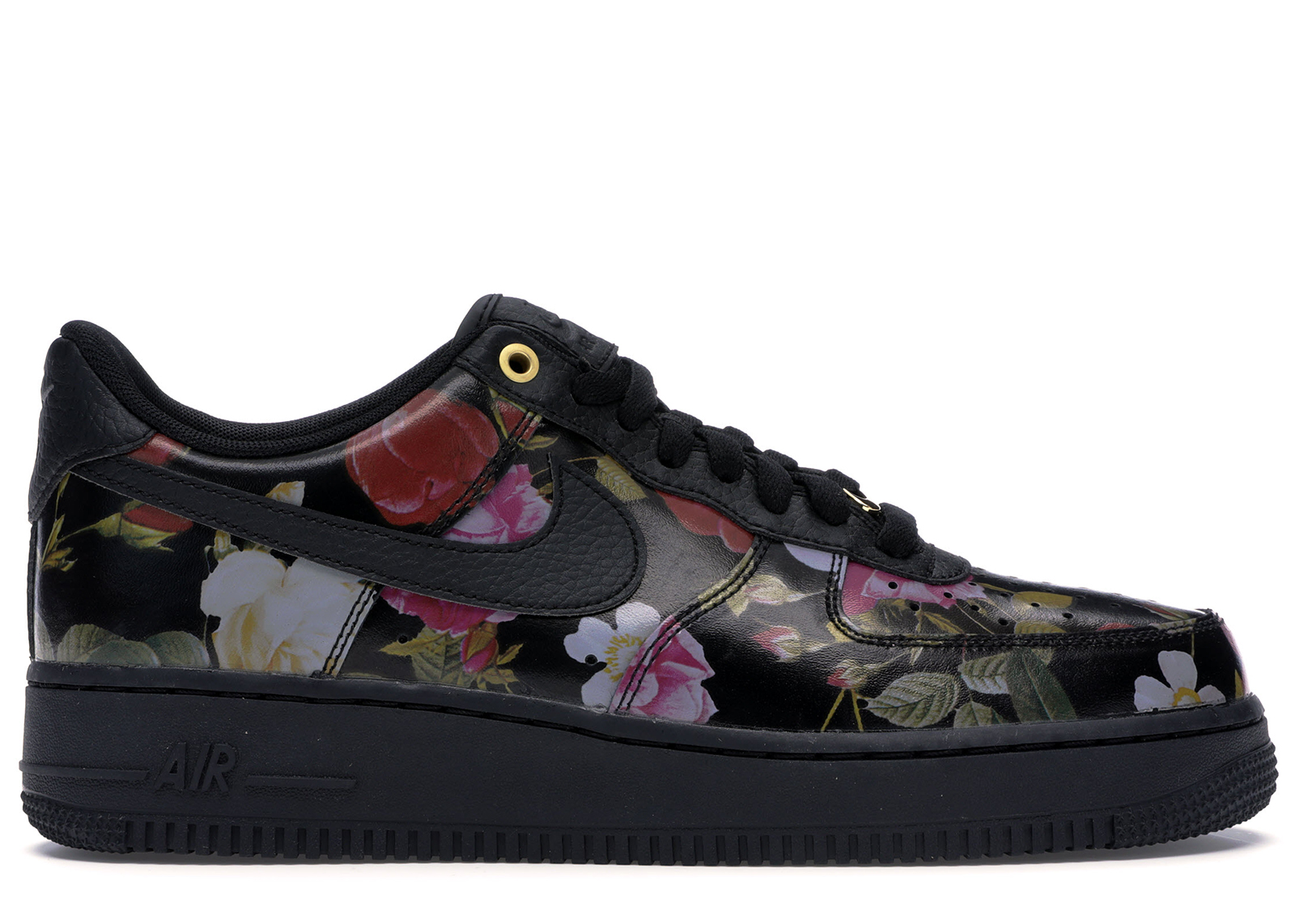 black and floral nikes