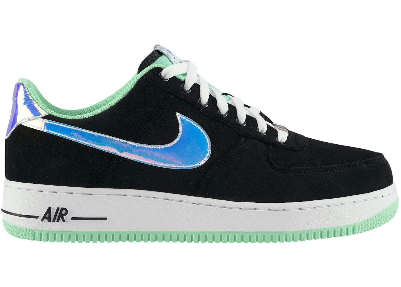 Nike Air Force 1 Low Black Green Glow 488298 080 Nike Air Force 1 Low Black Green Glow 488298 080
