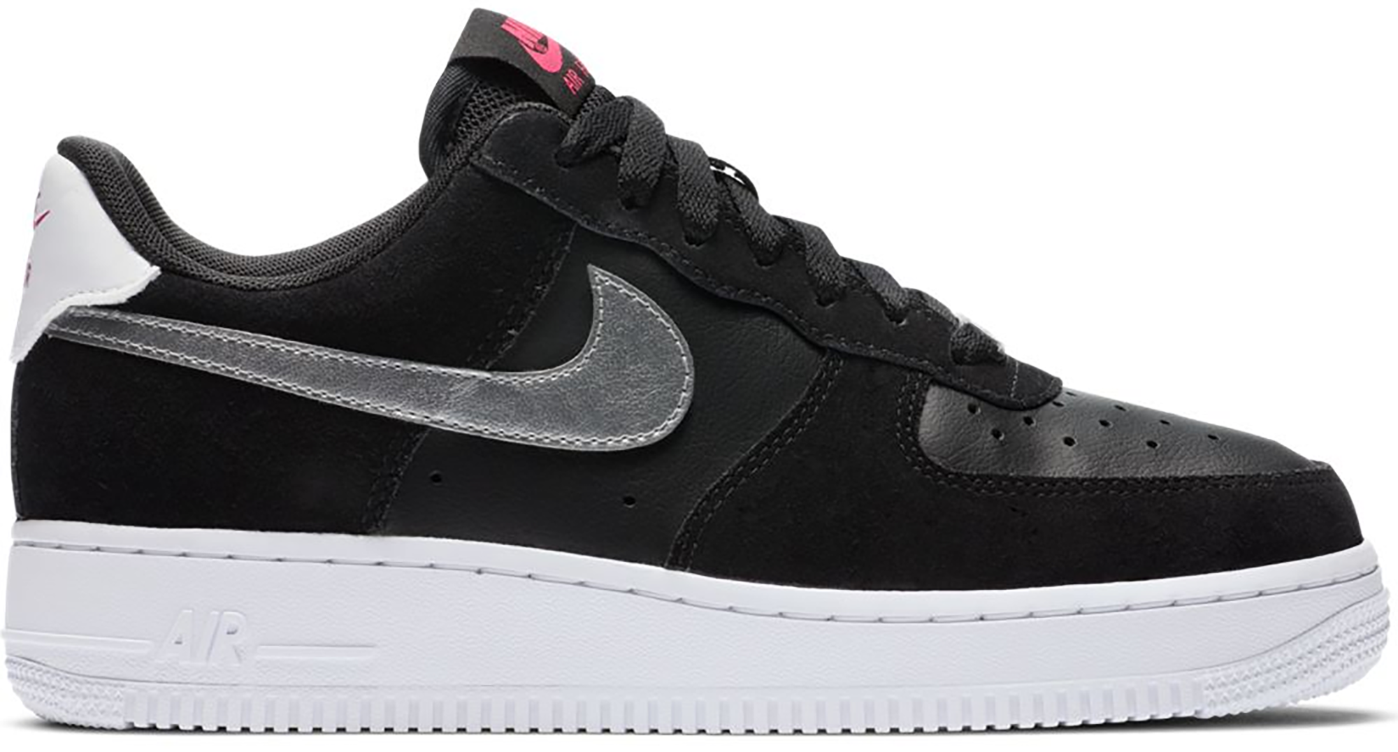 black and pink nike air force 1