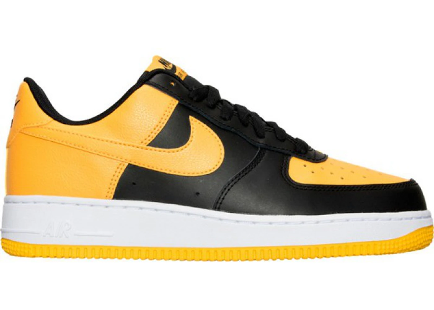 Nike air force sales gold and black
